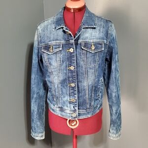 Maurices Blue Denim Acid Wash Jean Jacket Women's Size M